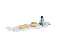 Relaxdays Plateau de baignoire extensible