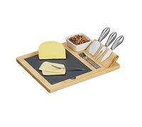 Relaxdays Plateau fromage avec 9 accessoires