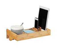 Relaxdays Plateau de lit table de chevet en bambou