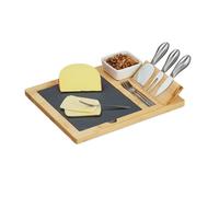 Relaxdays Plateau fromage avec 9 accessoires