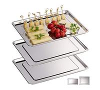 Relaxdays Lot de 3 plateaux de services
