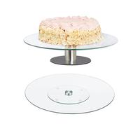 Relaxdays Lot de 2 plateaux tournants pour gâteaux