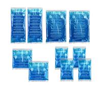 Relaxdays Poche de Gel, en lot Pratique de 10, compresse Chaud/Froid, Convient au Micro-Ondes, 4 formats, Bleue