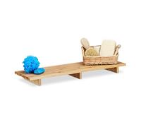Relaxdays Pont de baignoire en bambou 70 cm – Tablette porte-savon H x L x P: 6 x 70 x 22 cm