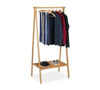 Relaxdays Portant à vêtements pliable en bambou