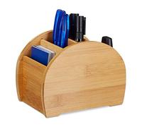 Relaxdays Porte-stylo en bambou