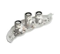Relaxdays Porte-bougies avec plateau forme feuille