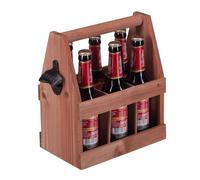 Relaxdays Porte-bouteille en bois avec décapsuleur