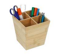 Relaxdays Porte-crayons en bambou