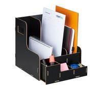 Relaxdays Porte-documents 3 parties & rangements