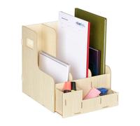 Relaxdays Porte-documents 3 parties & rangements