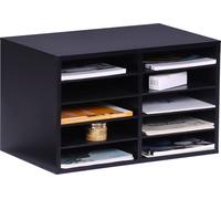 Relaxdays Rangement documents en bambou 10 cases
