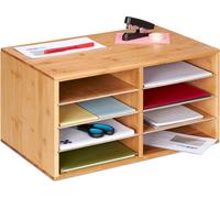Relaxdays Organiseur de documents en bambou