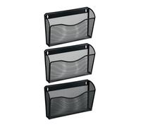 Relaxdays Porte-documents mural en lot de 3