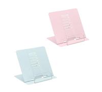Relaxdays Porte-Livres, en lot Pratique de 2, réglable en Hauteur, en Acier Robuste, pour la Cuisine, Bleu et Rose
