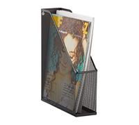 Relaxdays Porte-magazines maille porte-journaux revues porte-documents métal A4 à C4 fixation murale, noir
