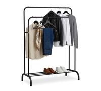 Relaxdays Porte-manteau avec 2 barres et tablette