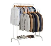 Relaxdays Porte-manteau avec 2 barres et tablette