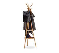 Relaxdays Porte-manteau en bambou