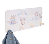 Relaxdays Porte-manteau enfant 4 crochets 20×40 cm