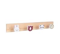 Relaxdays Porte-manteau enfant 4 crochets Animaux