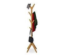 Relaxdays Porte manteau en bambou forme arbre