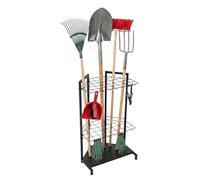 Relaxdays Porte-Outils de Jardin pour 34 Outils, Coins et recoins, Noir | garage et abri de jardin, acier