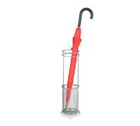 Relaxdays Porte-parapluie, H x D : env. 52,5 x 16 cm, métal, rangement rond pour ombrelles, design moderne, argenté