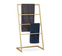Relaxdays Porte-serviettes sur pieds bambou