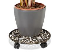 Relaxdays Porte-plantes à roulettes en lot de 5