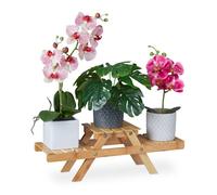Relaxdays Porte-plantes en bambou