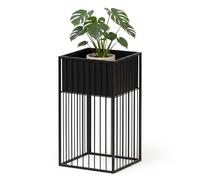 Relaxdays Porte-plantes métal noir