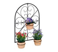 Relaxdays Porte-plantes noir pour le mur