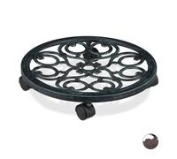 Relaxdays Porte plantes roulant style antique