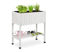Relaxdays Porte-pot de fleurs en bois de sapin