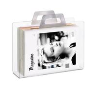 Relaxdays Porte-journaux transparent en acrylique