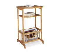 Relaxdays Porte-revues en bambou table d'appoint