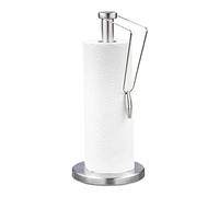 Relaxdays Porte-Rouleau Papier essuie-Tout, Vertical, INOX brossé, Cuisine, Distributeur, H x D : 34 x 15 cm, argenté