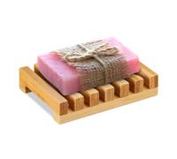 Relaxdays Porte-savon bambou
