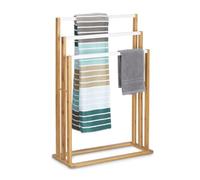 Relaxdays Porte-serviettes 3 barres en bambou