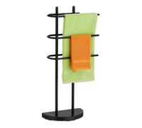 Relaxdays Porte-serviettes noir avec 3 barres