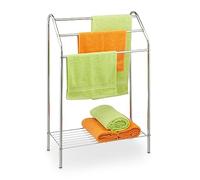 Relaxdays Porte-serviettes 3 bras avec étagère