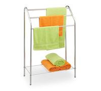 Relaxdays Porte-serviettes 3 bras avec étagère