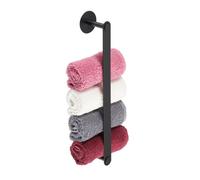 Relaxdays Porte-serviettes noir sans perçage