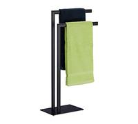 Relaxdays Porte-serviettes noir