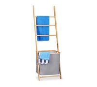 Relaxdays Porte-serviettes avec panier à linge