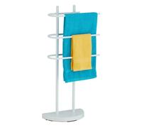 Relaxdays Porte-serviettes blanc avec 3 barres