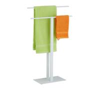 Relaxdays Porte-serviettes blanc avec design en T