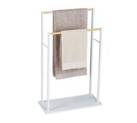Relaxdays Porte-serviettes blanc non fixe