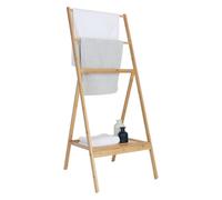 Relaxdays Porte-serviettes en bambou avec étagère